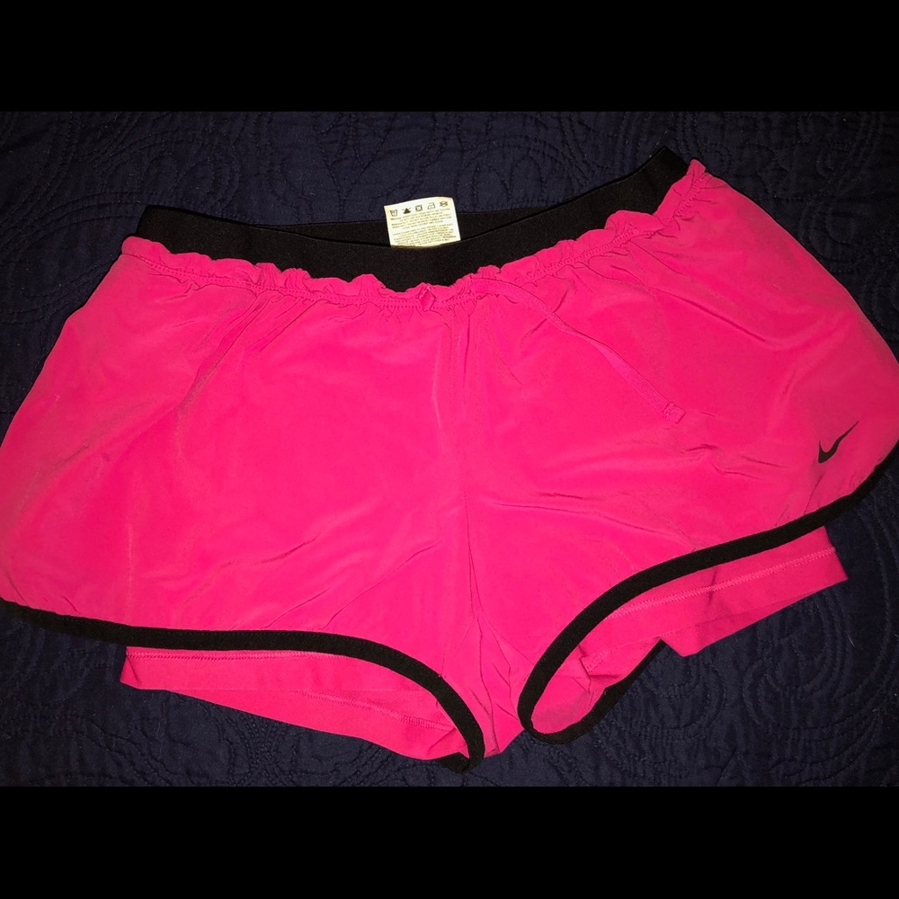 Pink nike running shorts!